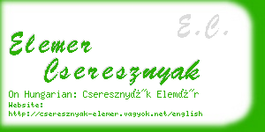 elemer cseresznyak business card